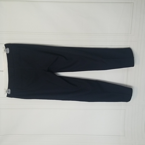 TALBOTS Hampshire Navy Blue Eyelet Look Ankle Cropped Pants - Picture 8 of 16